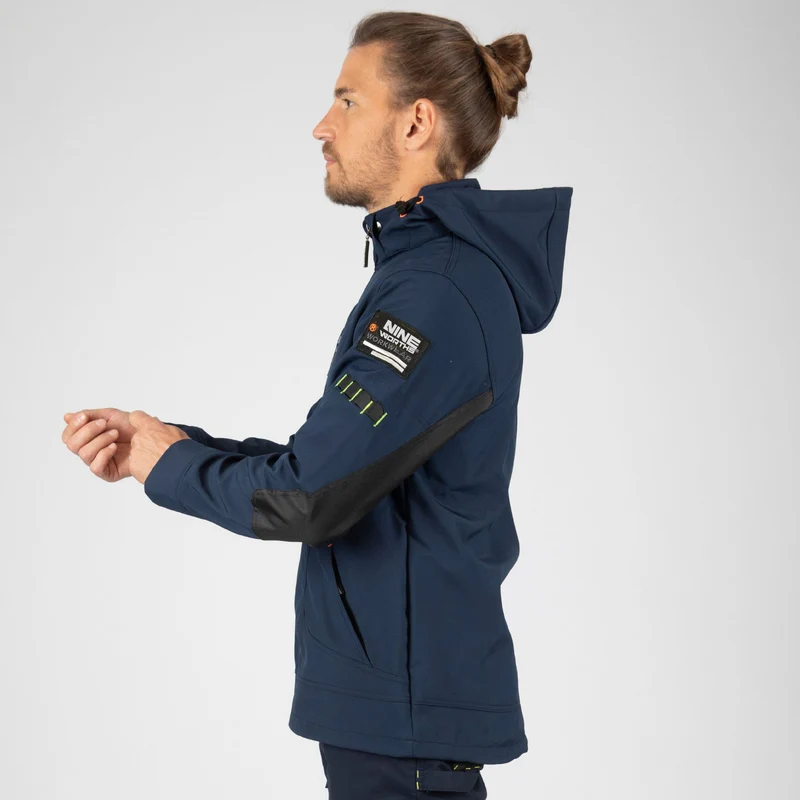 BOREL - BLOUSON DE TRAVAIL EN SOFTSHELL - 1511 | Marine / Orange fluo