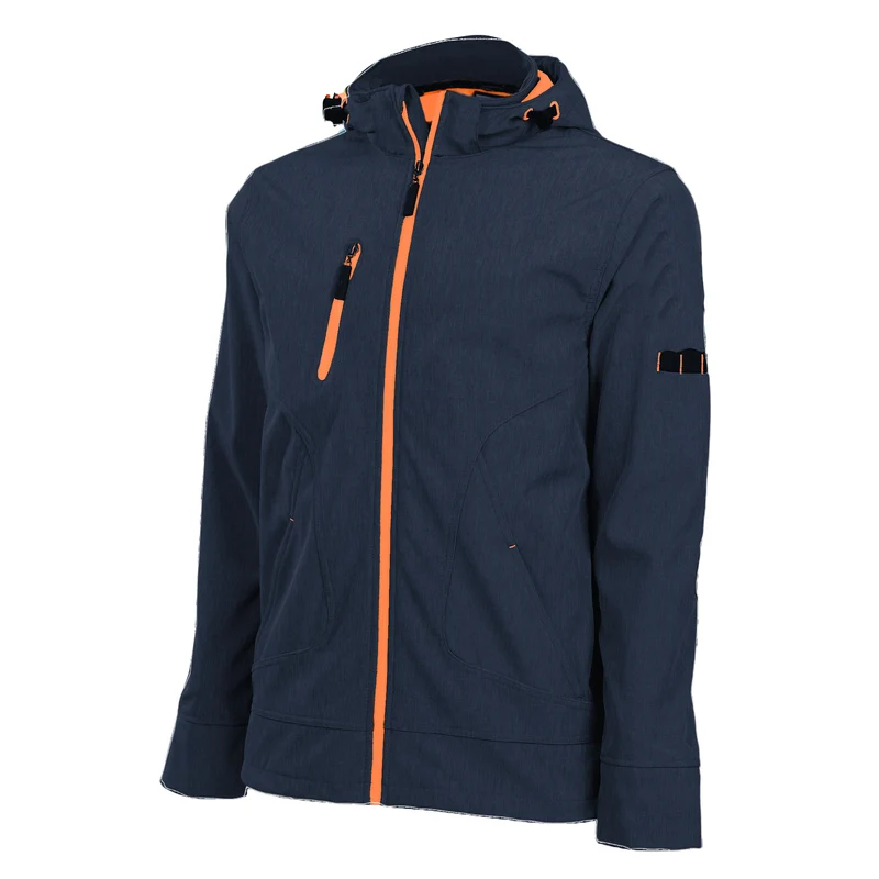BOREL - BLOUSON DE TRAVAIL EN SOFTSHELL - 1511 | Marine / Orange fluo