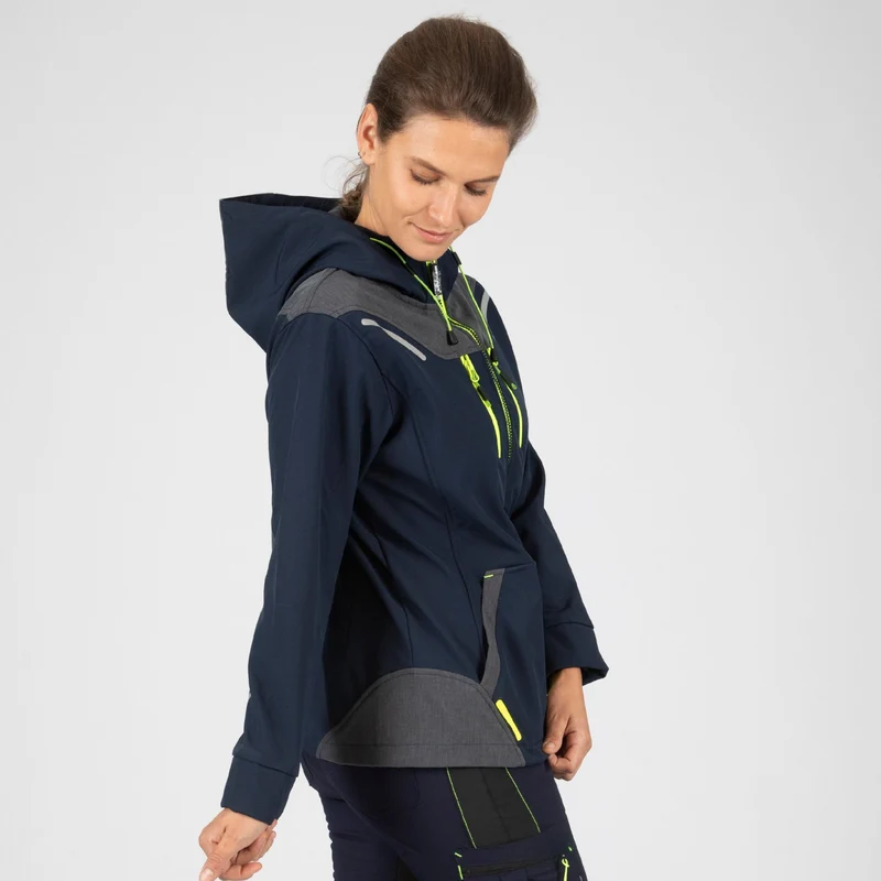 FLORENCE - ACHAT BLOUSON DE TRAVAIL EN SOFTSHELL - 1502 | Marine / Jaune fluo