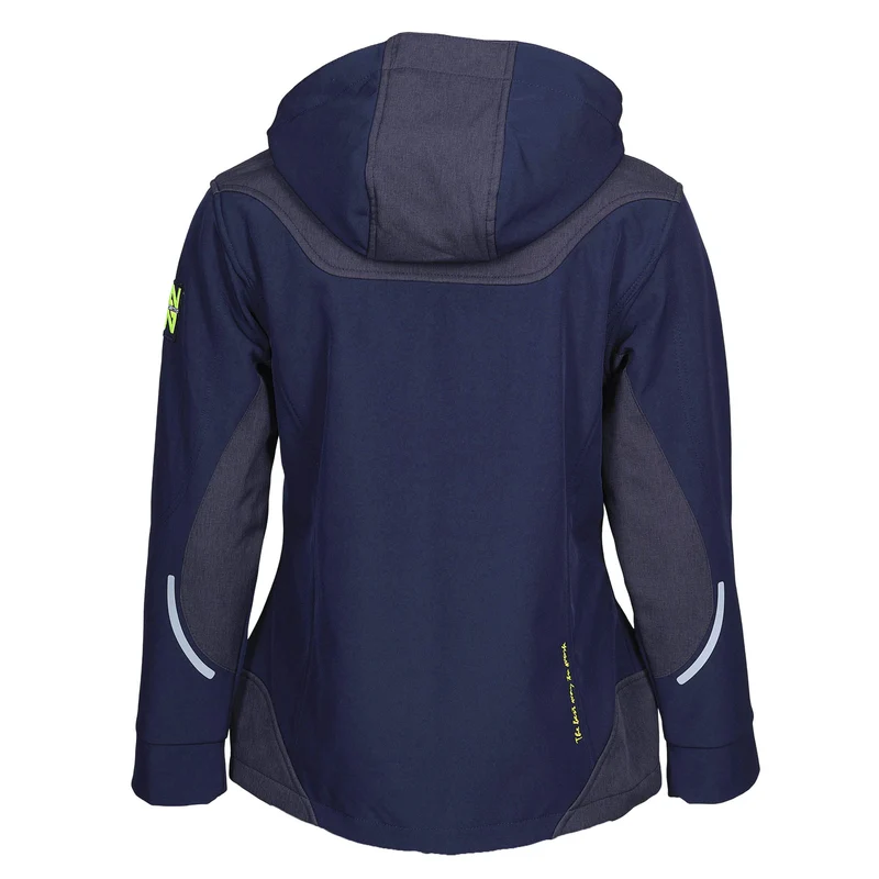 FLORENCE - ACHAT BLOUSON DE TRAVAIL EN SOFTSHELL - 1502 | Marine / Jaune fluo