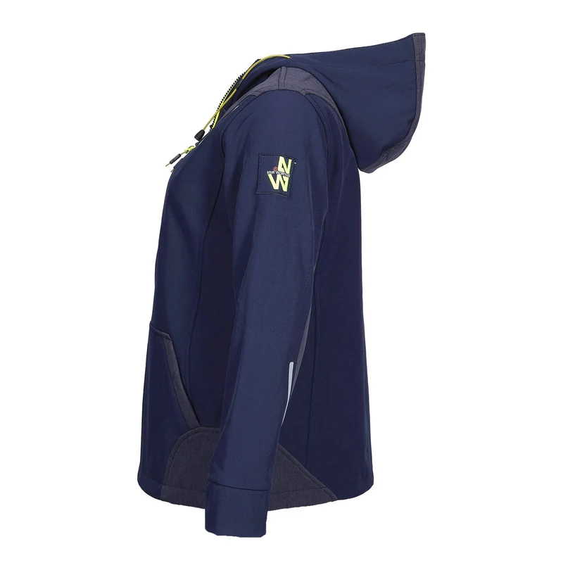FLORENCE - ACHAT BLOUSON DE TRAVAIL EN SOFTSHELL - 1502 | Marine / Jaune fluo