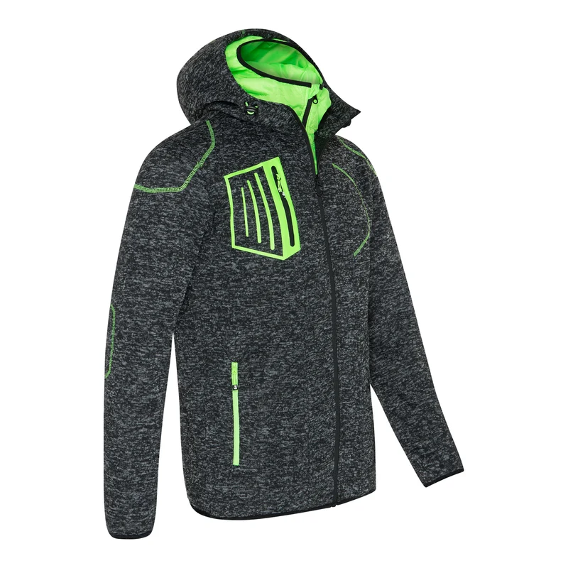 LYNX - GILET DE TRAVAIL - 1398 | Noir chiné / Vert fluo