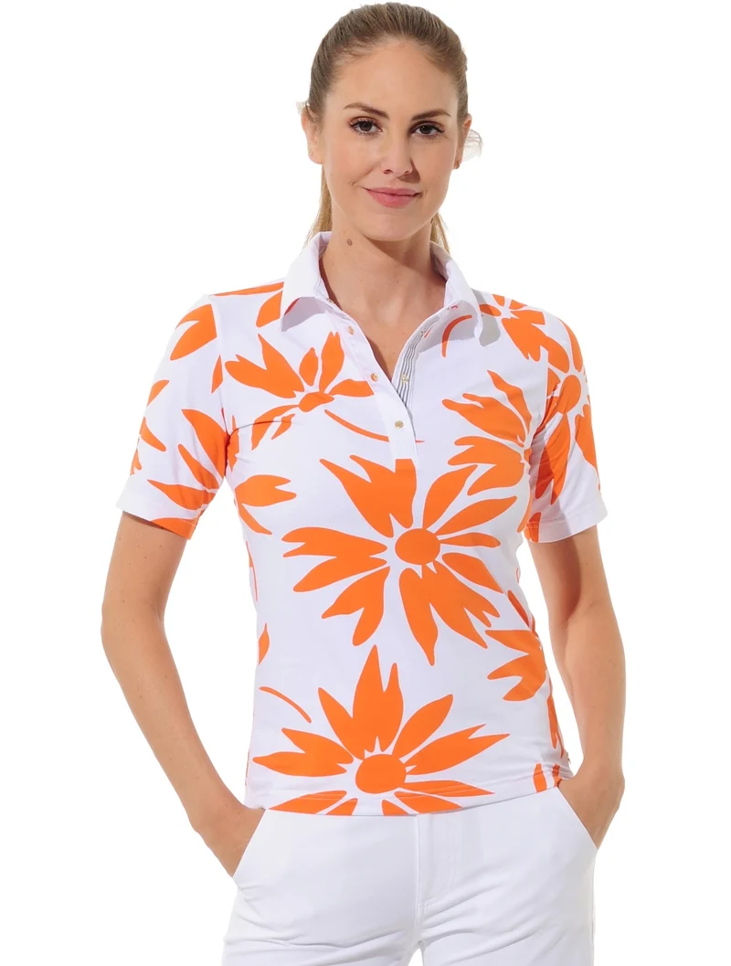 MDC Daisies Print Golf Poloshirt Damen