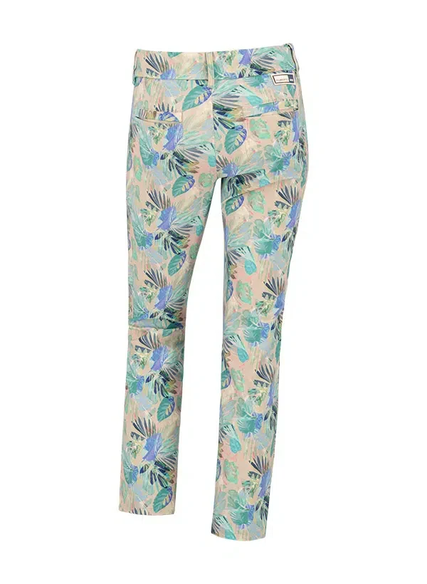 Alberto LUCY-CR - Jungle Print WR Golfhose Damen 34 weiss/grün/blau