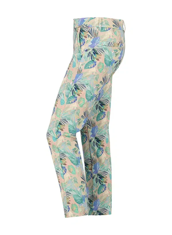 Alberto LUCY-CR - Jungle Print WR Golfhose Damen 34 weiss/grün/blau