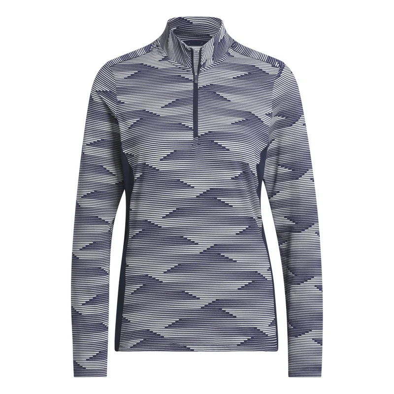 adidas Ultimate365 Printed 1/4-Zip Mock Polo Damen XS navy XS navy XS navy