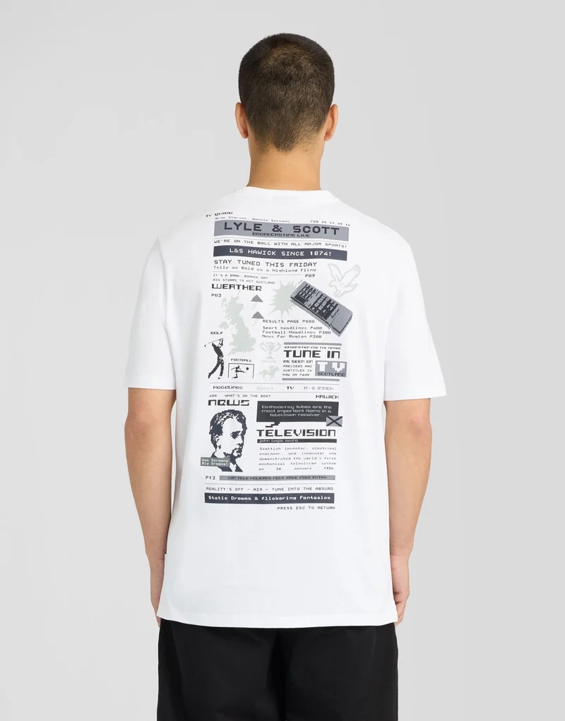 TV Pixel Back Graphic T-Shirt
