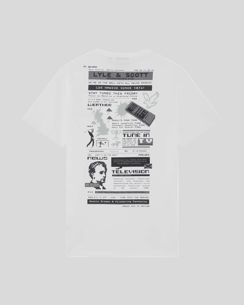 TV Pixel Back Graphic T-Shirt