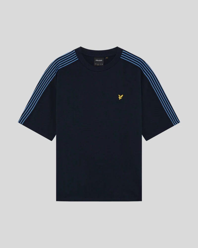 Stripe Taped Cotton T-Shirt
