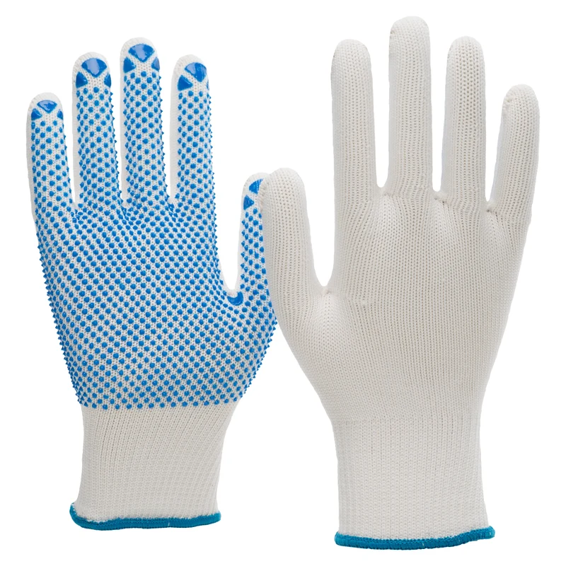 240 Paar Feinstrick Handschuhe, mit blauen Noppen
