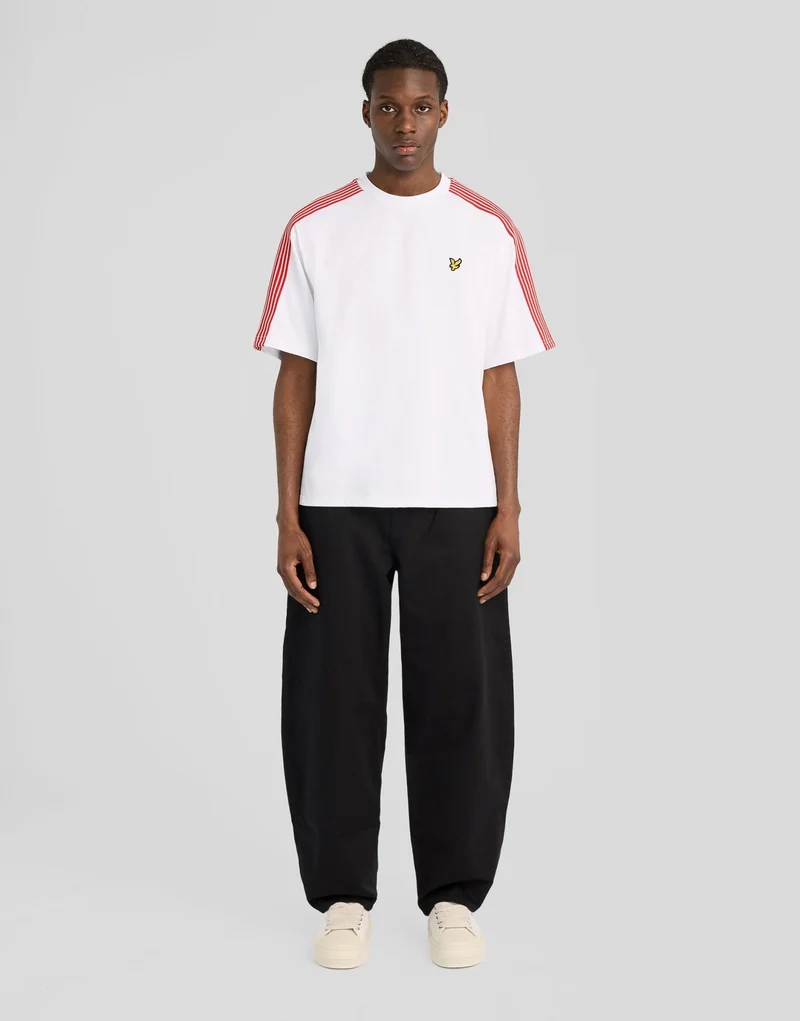 Stripe Taped Cotton T-Shirt