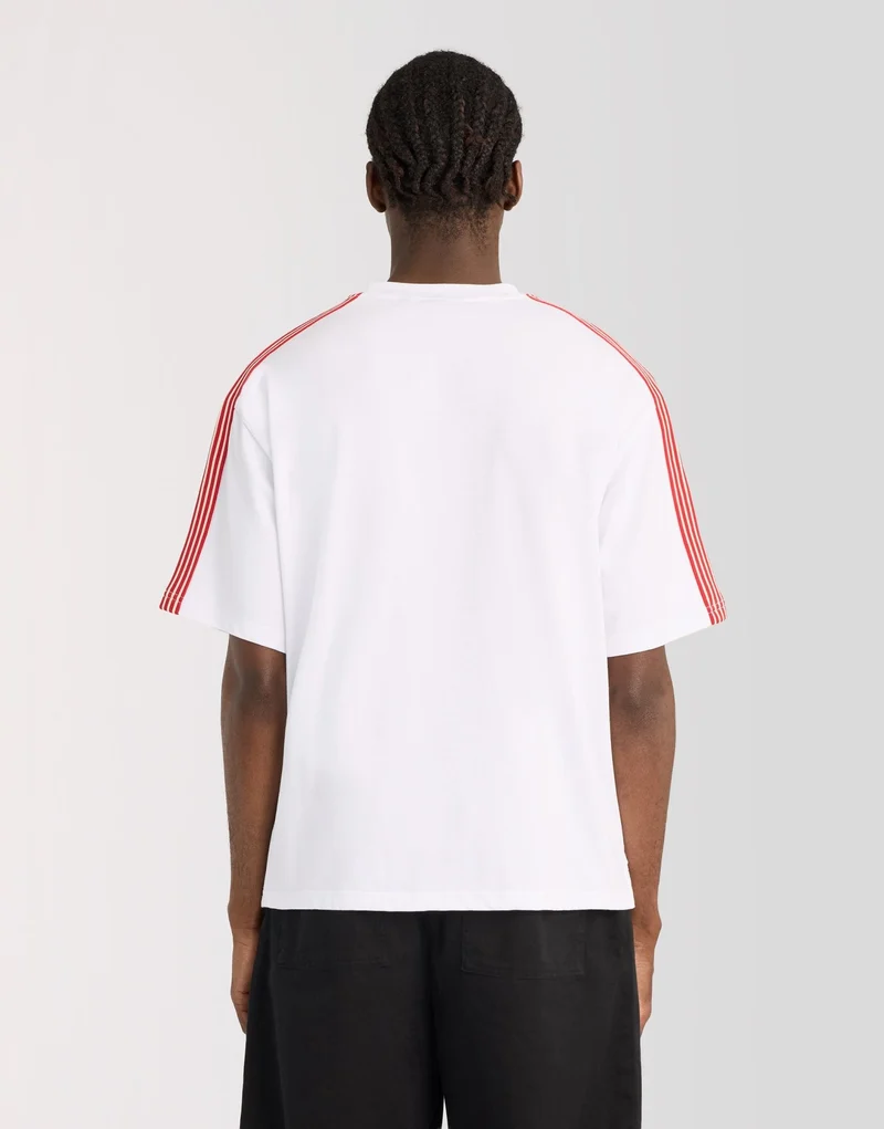 Stripe Taped Cotton T-Shirt