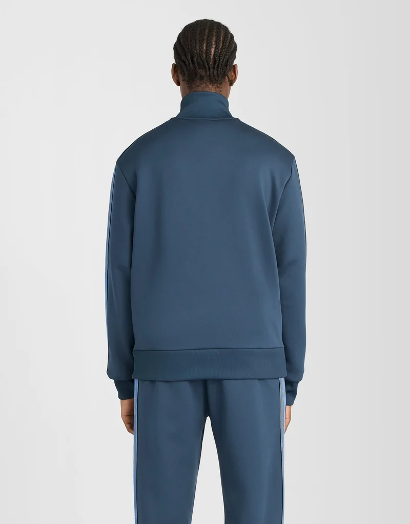 Sports Striped Taped Track Jacket