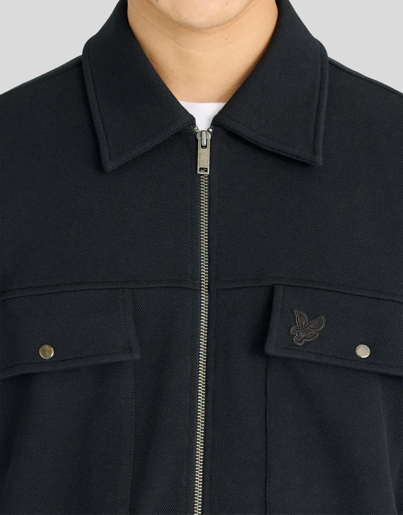 Pique Interlock Cotton Overshirt