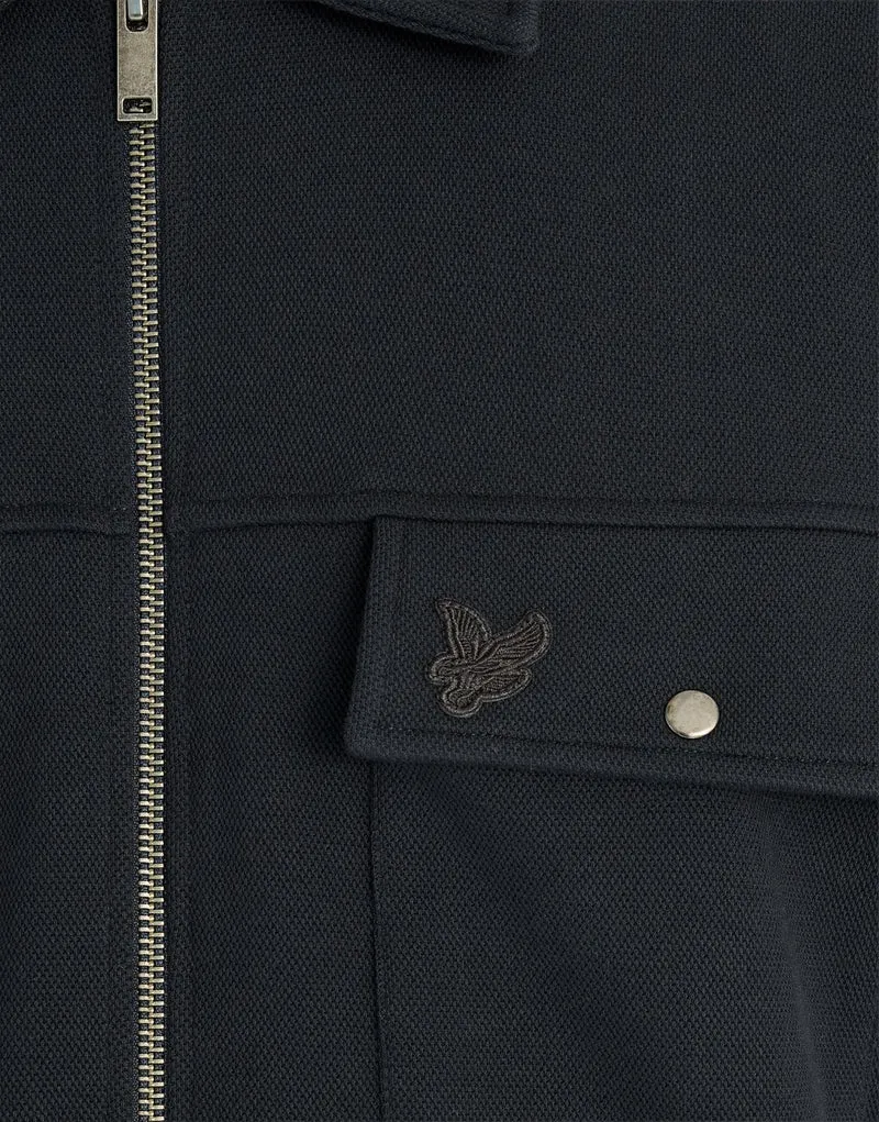 Pique Interlock Cotton Overshirt
