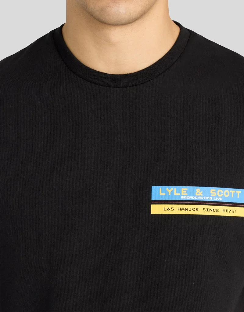 TV Pixel Back Graphic T-Shirt