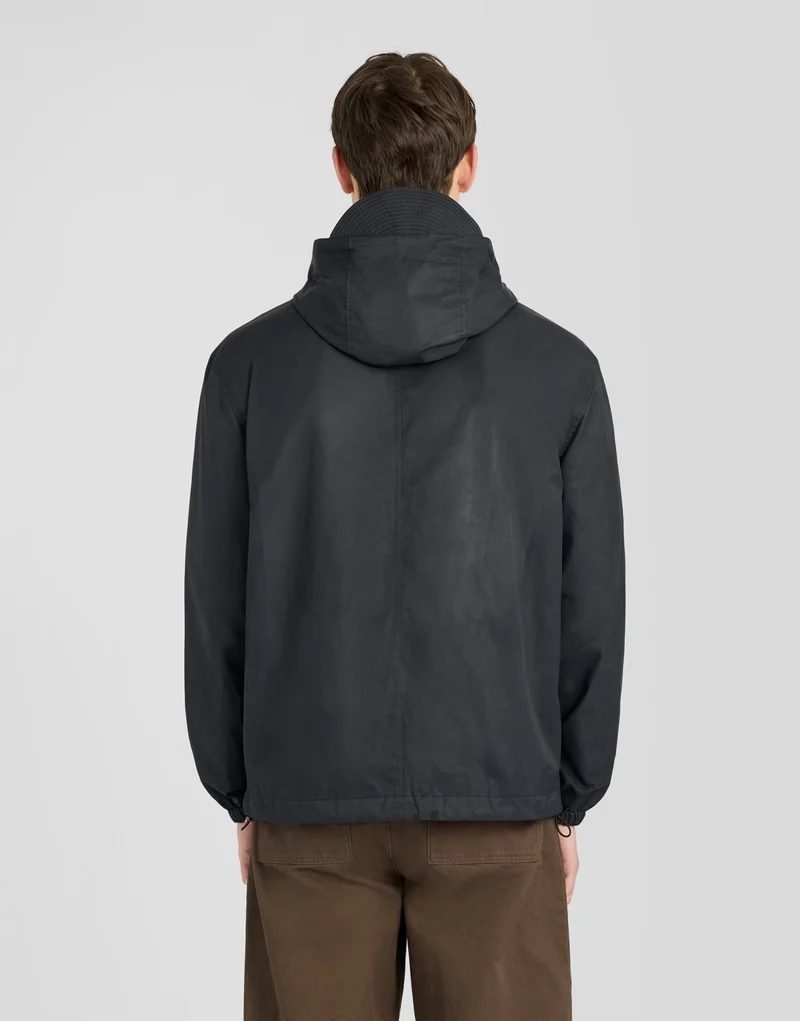 Waxed Hooded Utility Jacket