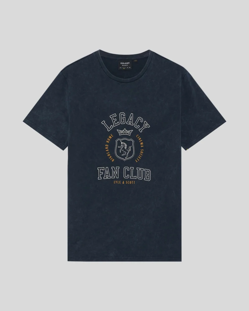 Chest Graphic Washed Cotton T-Shirt