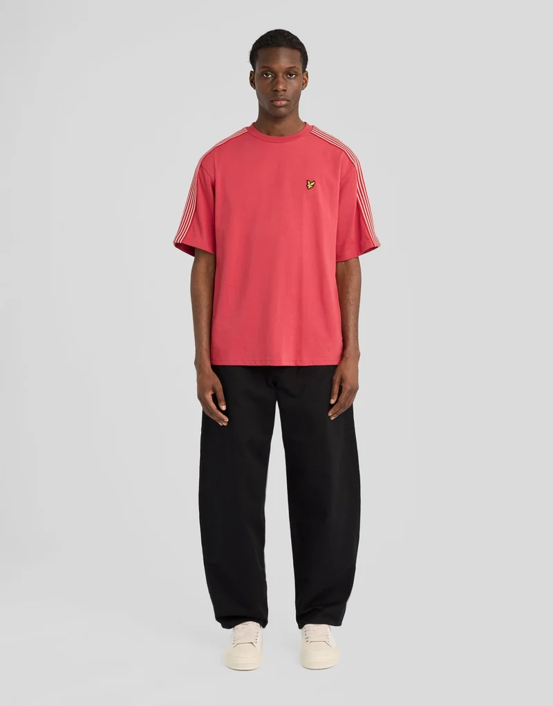 Stripe Taped Cotton T-Shirt