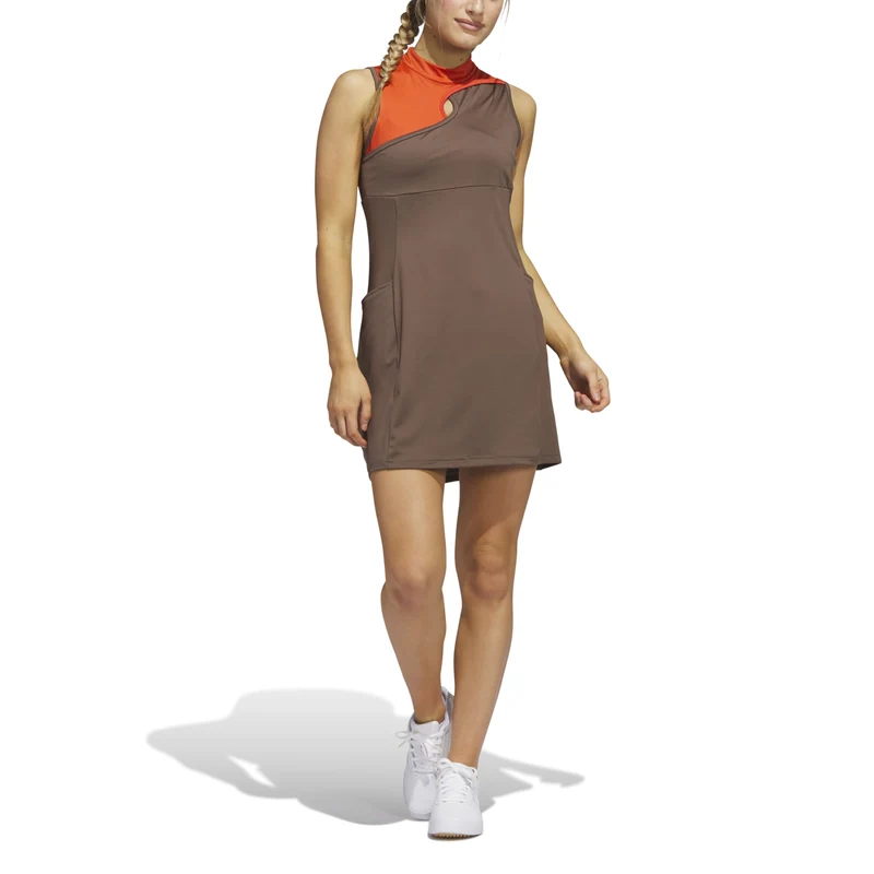 adidas Ultimate365 Tour Colorblocked Golf Dress Damen XS braun XS braun XS braun