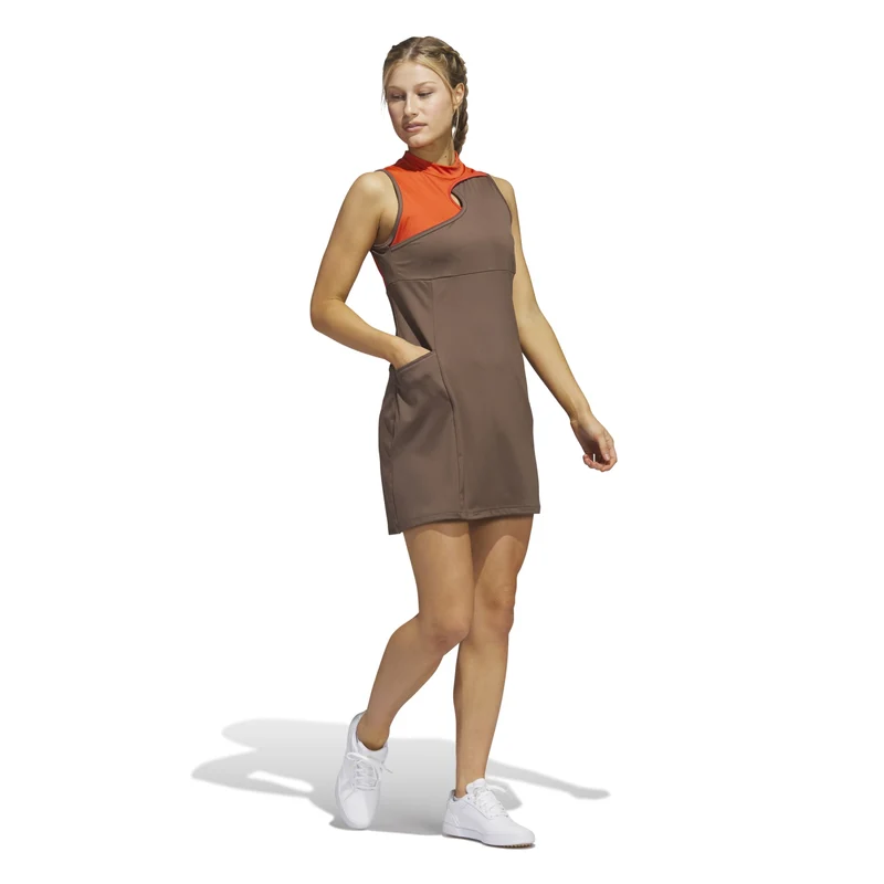 adidas Ultimate365 Tour Colorblocked Golf Dress Damen XS braun XS braun XS braun