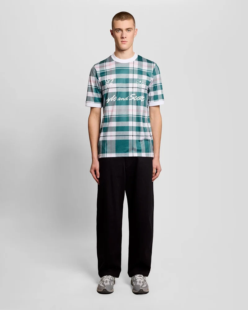 Sports Tartan Check Football Shirt