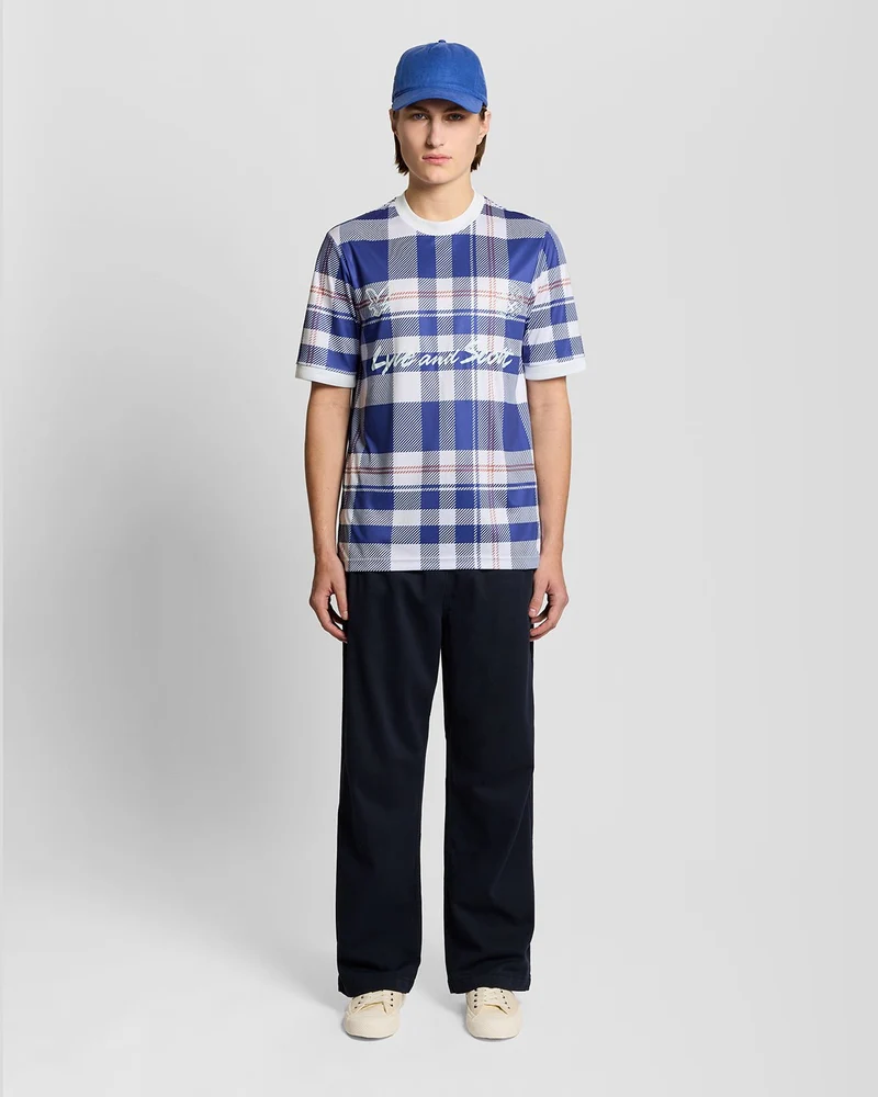 Sports Tartan Check Football Shirt