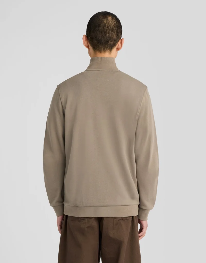 Cotton Loopback 1/4 Zip Sweatshirt