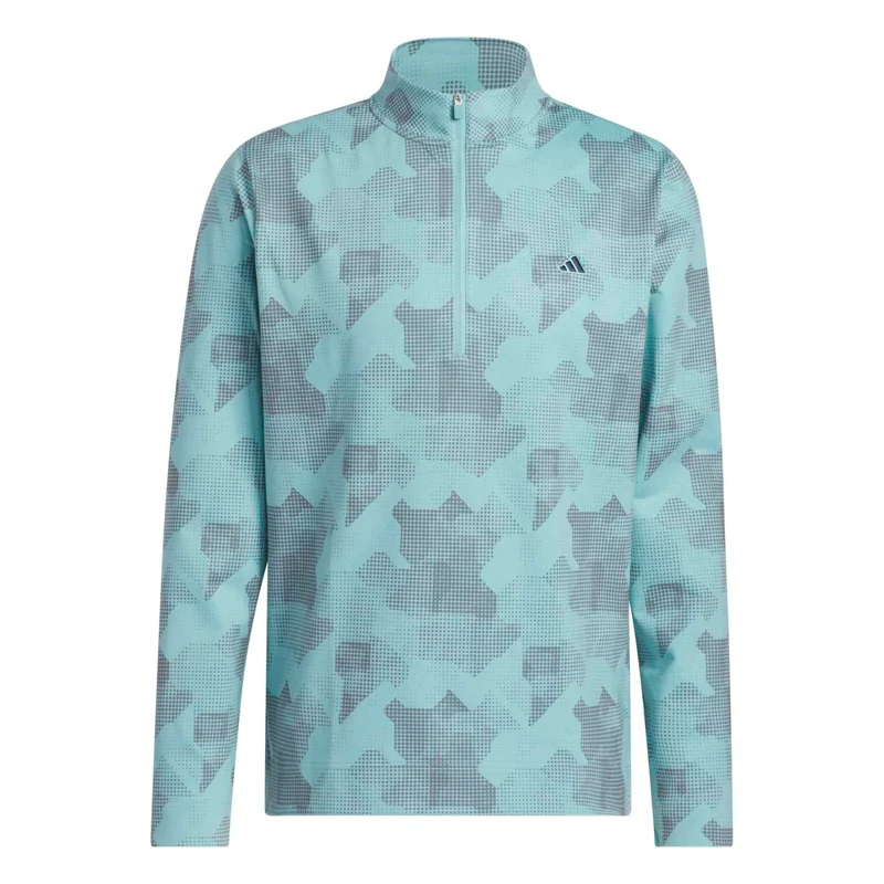 adidas Go-To Print 1/4-Zip Sweatshirt Herren S mintgrün S mintgrün S mintgrün