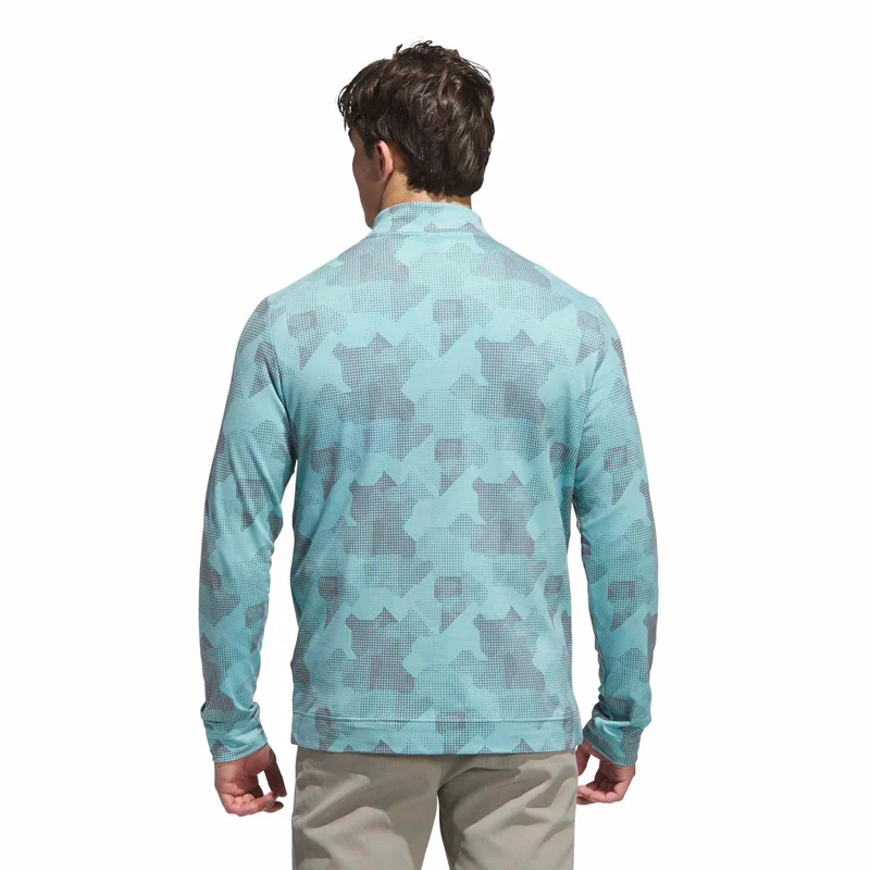 adidas Go-To Print 1/4-Zip Sweatshirt Herren S mintgrün S mintgrün S mintgrün