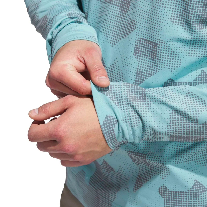 adidas Go-To Print 1/4-Zip Sweatshirt Herren S mintgrün S mintgrün S mintgrün
