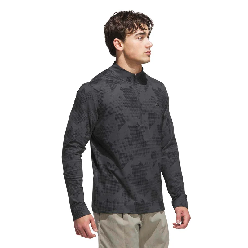 adidas Go-To Print 1/4-Zip Sweatshirt Herren S mintgrün S mintgrün S mintgrün
