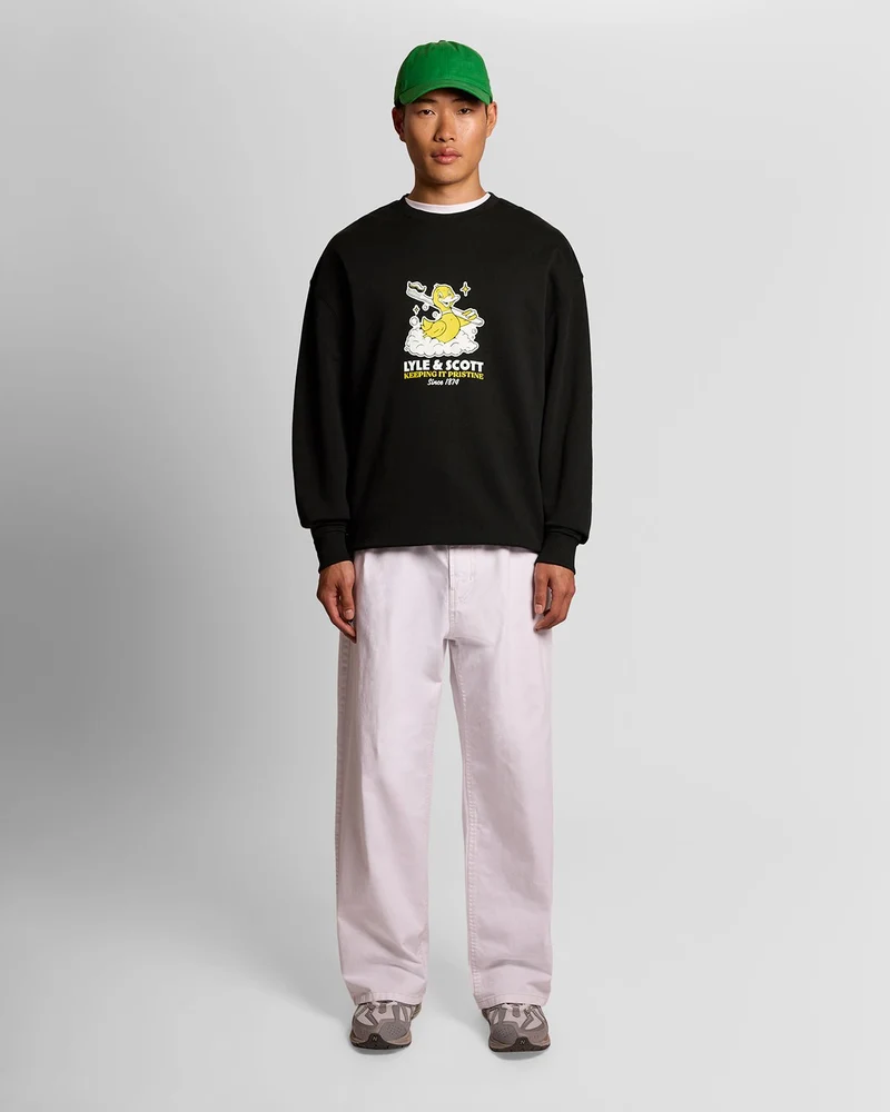 Chest Print Graphic Sweatshirt