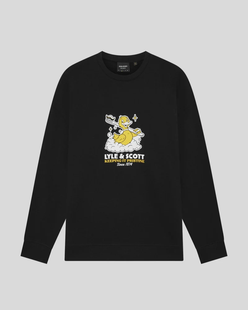 Chest Print Graphic Sweatshirt