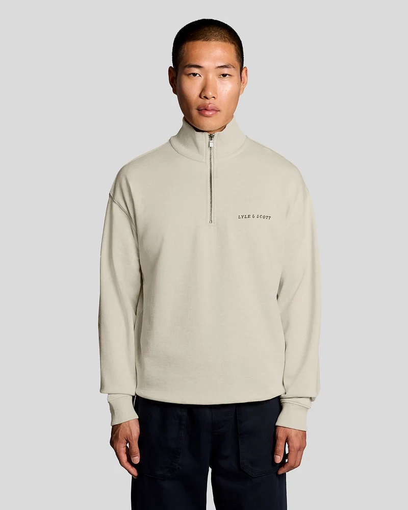 Heavyweight Script 1/4 Zip Sweatshirt