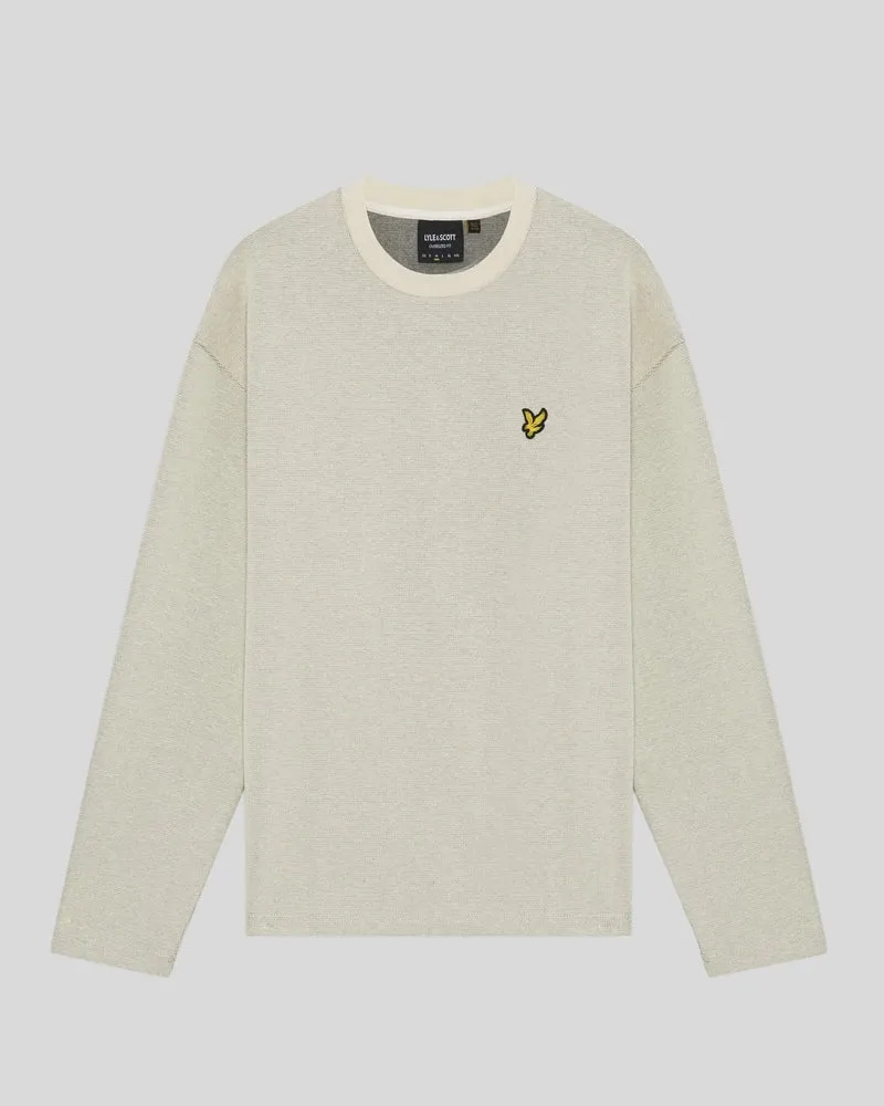 Raised Jacquard Crew Neck Sweatshirt