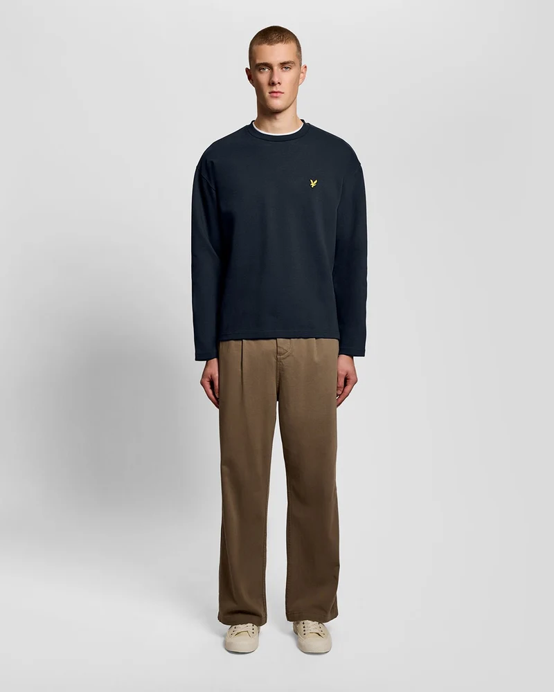 Raised Jacquard Crew Neck Sweatshirt