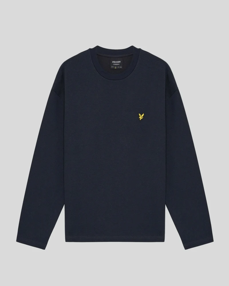 Raised Jacquard Crew Neck Sweatshirt
