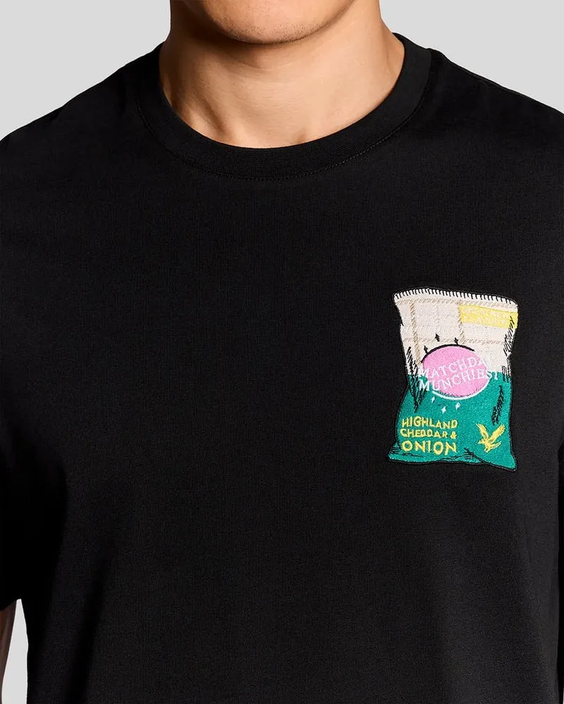 Embroidered Graphic Crew Neck T-Shirt