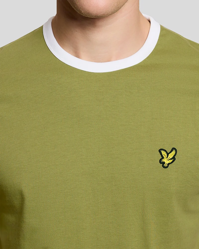 Ringer Cotton Crew Neck T-Shirt