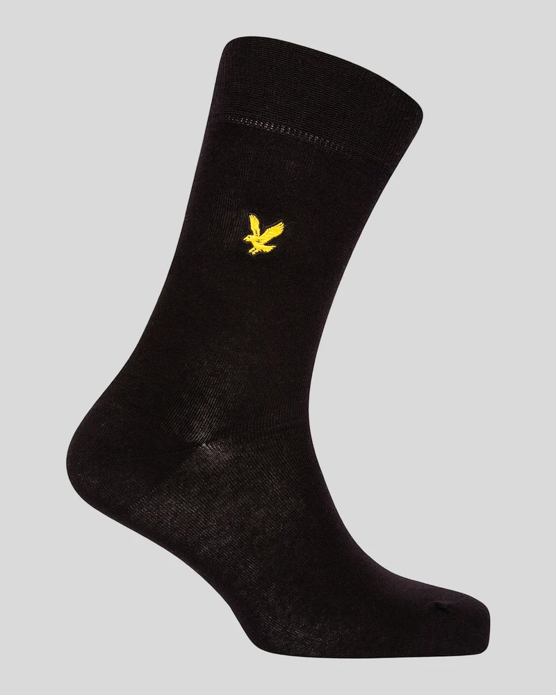 3 Pack Basic Socks With Eagle Embroidery