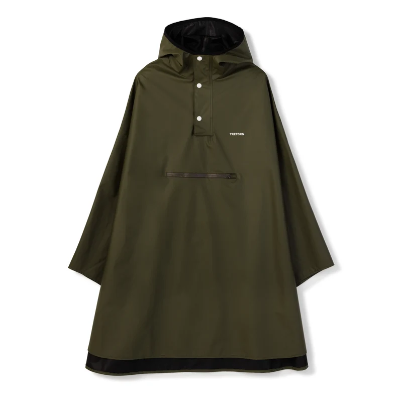 Tretorn Light Rain Poncho donkergroen | Opvouwbare regenponcho