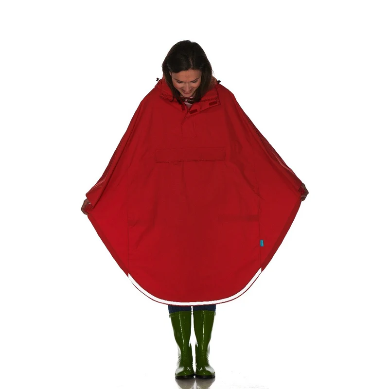 Happy Rainy Days Bikecape Reflectie rood