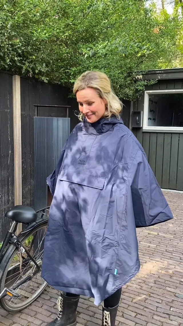 Happy Rainy Days Bikecape Reflectie rood