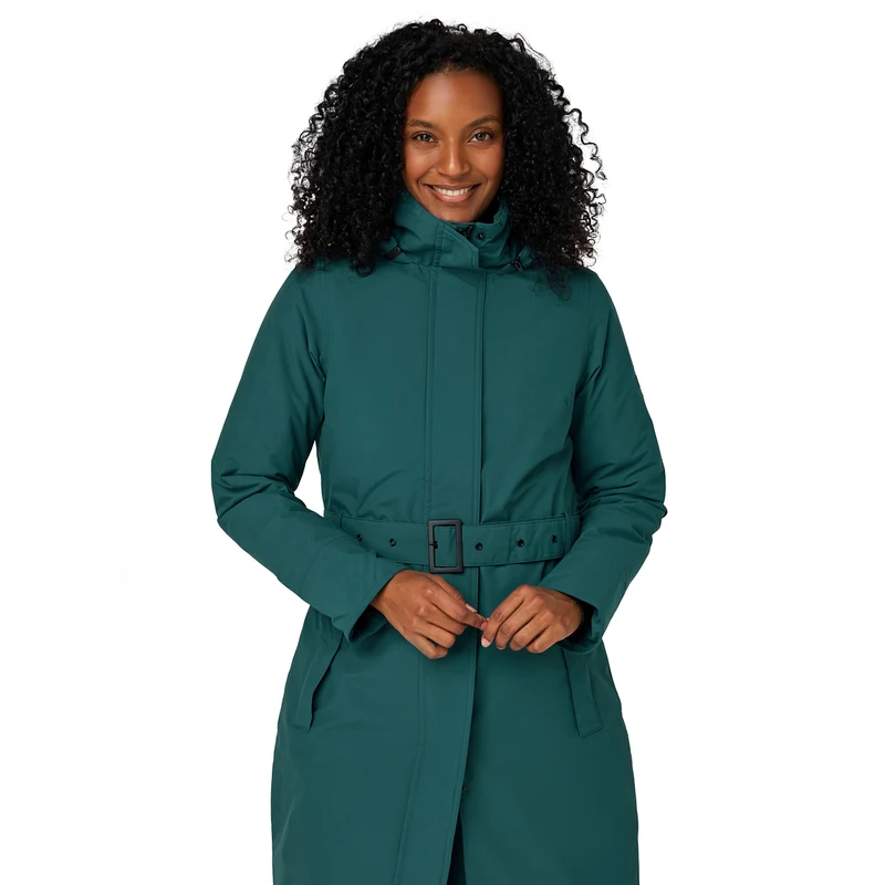 Happy Rainy Days Extra Lange Regenjas Gewatteerd Toronto Teal