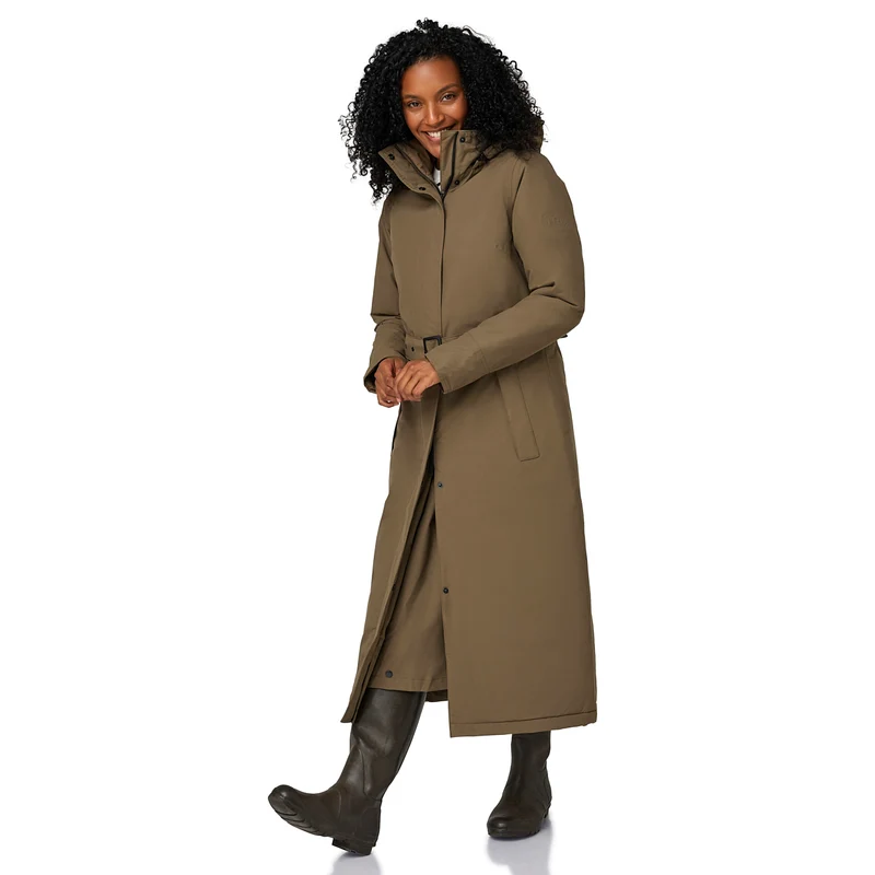 Happy Rainy Days Extra Lange Regenjas Gewatteerd Toronto Brown