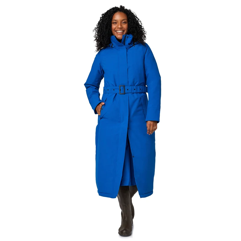 Happy Rainy Days Extra Lange Regenjas Gewatteerd Toronto Kobalt Blauw