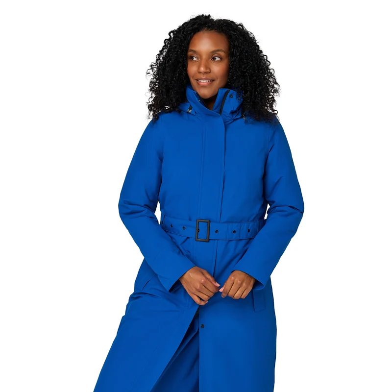 Happy Rainy Days Extra Lange Regenjas Gewatteerd Toronto Kobalt Blauw