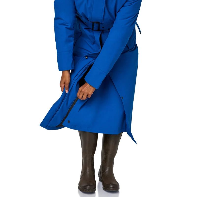 Happy Rainy Days Extra Lange Regenjas Gewatteerd Toronto Kobalt Blauw