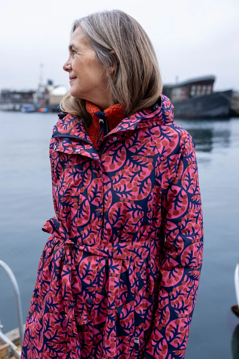 Danefæ Danelisabeth regentrenchcoat dames – Soft Cherry Macro Micro